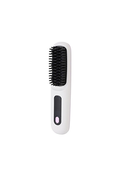 Denx Electric Hair Straightener Brush Portable Ceramic Hair Straightening Comb Fast Heating, 3 Temperature Settings