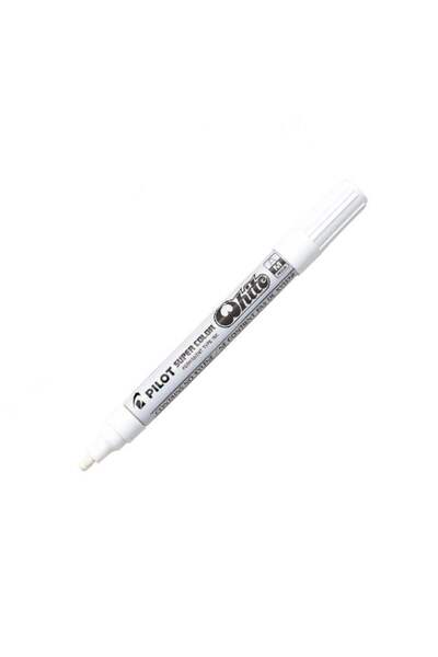 Pilot Super Color Medium permanent marker round tip 4.5 mm white