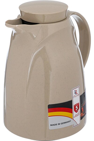 RHINESTONE thermos, 0.6 liters, thermal glass inner container, plastic outer shell - beige