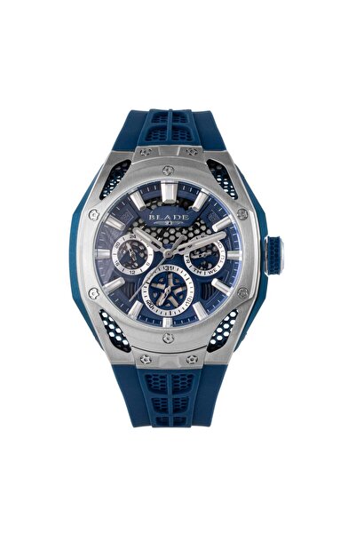 Blade Throttle Navy 3682 G 5 SBB SS Case & Silicone Strap Multifunction Men's Watch