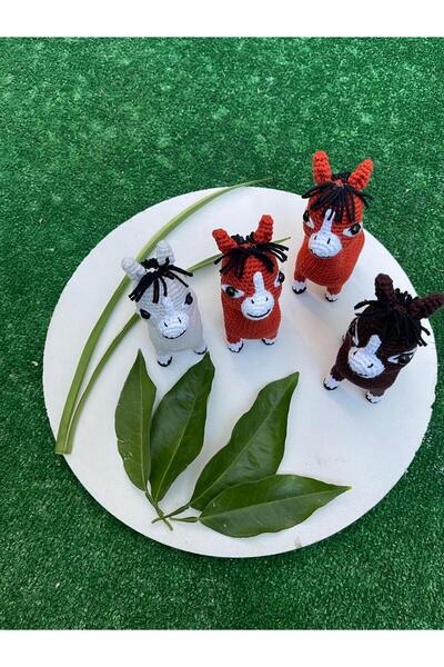 MESASTORE El Yapımı Amigurumi At Oyuncak 12cm