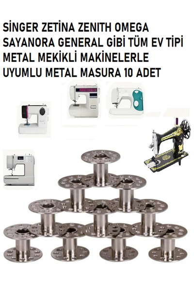 Swart Singer Zetina Ev tipi dikiş makine metal masura 10 Adet
