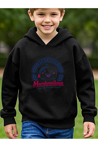 uyguntarz Cute Marshmallows Printed Oversized Kids Sweatshirt