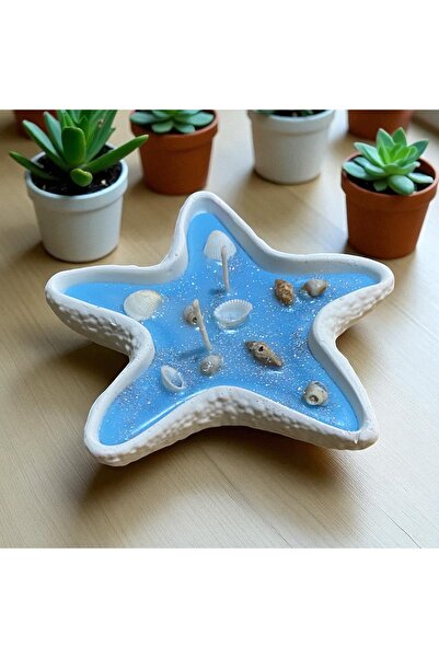 candleistanbul Deniz yıldızı mavi kokulu mum deniz temalı renk yapılır