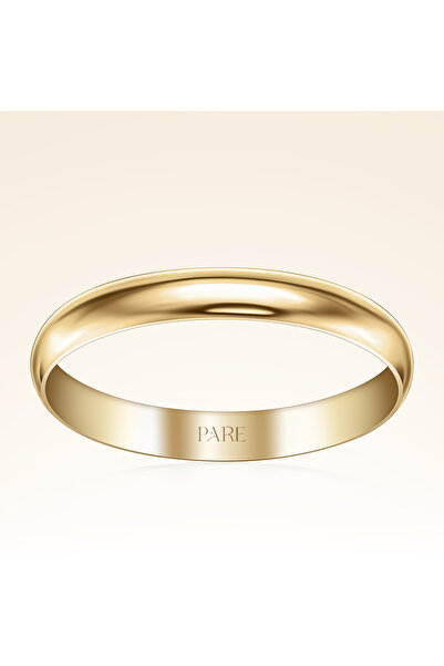 Pare Pırlanta Klasik İnce Bombeli 3 mm Erkek Alyans