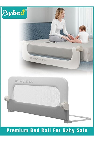 BYBEO واقي درابزين السرير، درابزين سرير جانبي قابل للطي للأطفال، سياج سرير آم...