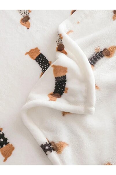 LC Waikiki LCW HOME Köpek Figürlü Tek Kişilik Pelüş Battaniye (W5)