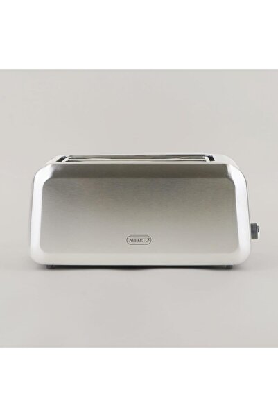 Alberto 4-slice stainless steel toaster long slot silver