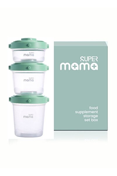 BYBEO 3 PCS Plastic Baby Food Storage Boxes Airtight Leak-proof with Measurem...
