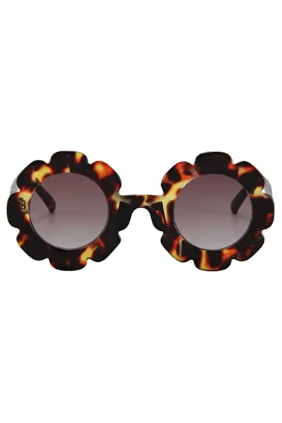 OEM Children's Sunglasses with Floral and Animal Print, UV400 Filter, Brown