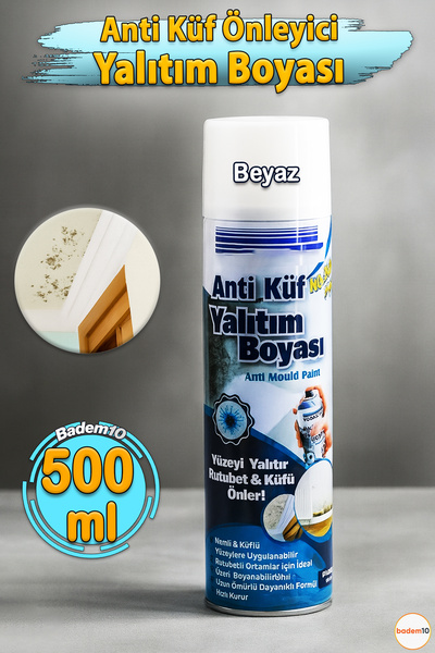 Badem10 500 ML Beyaz 350 Gr Nem Anti Küf Karşıtı Yalıtım Boyası Rutubet Önley...