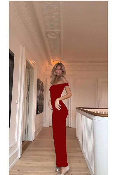 by sedat design Kırmızı Yarasa Kol Madonna Abiye Elbise Düğün,nişan Ve Mezuniyet Için Şık Ve Tam Astarlı Tasarım