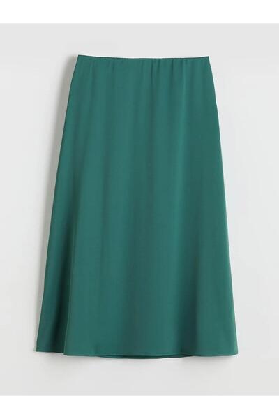 LC Waikiki Lcwaikiki Classic L Elastic Waist A-Line Satin Skirt (W5)