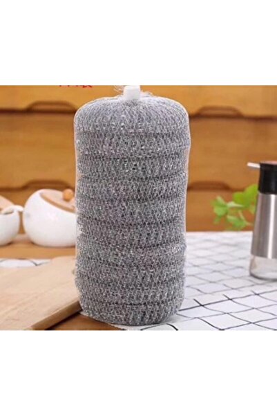 SAQOCLEAN وسادة صوف من الفولاذ المقاوم للصدأ، فضية، 12 قطعة