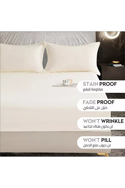 Home Centre DONETELLA 3-Piece Queen Fitted Sheet SET- 150x200 cm