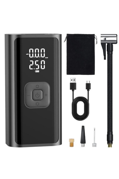 Tastech Dijital LCD Ekranlı 4500mAh Hava Kompresörü Powerbank Özellikli Şişir...