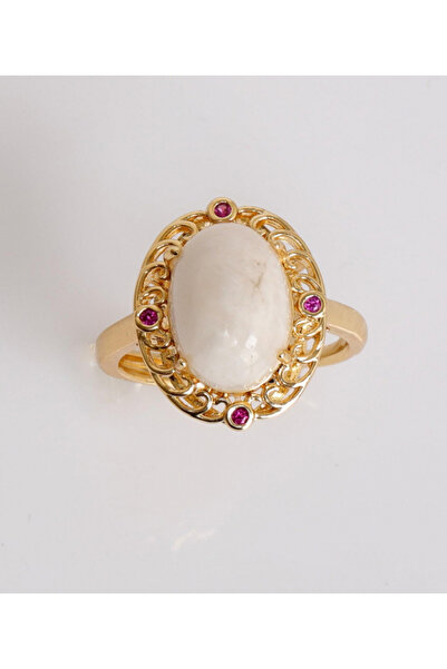 Taş-Mir خاتم قابل للتعديل من حجر القمر الطبيعي