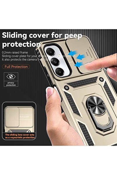 SKYDDAR INNOVATION Θήκη για Motorola Edge 40 Neo, CamShield, Μαγνητικό δαχτυλίδι, Σετ αυτοκόλλητων, Χρυσό