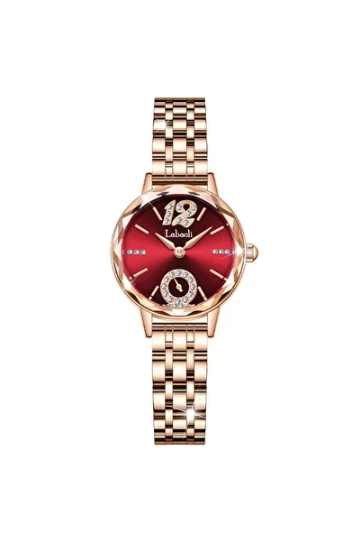 Youtrico Labaoli Luxurious rose gold watch,Round,diamond-set indexes