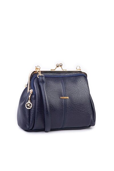 Nas Bag Scholarship Clip Vintage Shoulder and Crossbody Bag (Measures 23X20 cm) Navy Blue Victoria