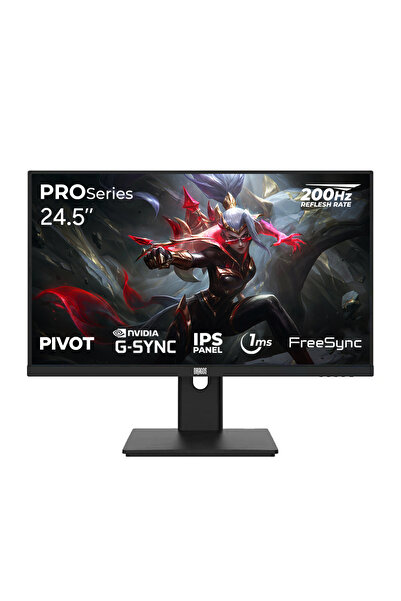 DRAGOS PROSeries P245FHD200 1ms FHD 200Hz 24.5 İnç FreeSync G-Sync IPS Pivot Oyuncu Monitörü