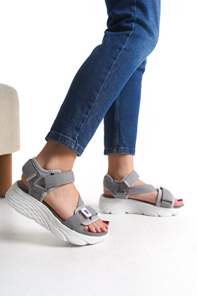 Solo Bag Women's Wedge Heel Orthopedic Comfortable Sole Velcro Adjustable Daily Stylish Sports Sandals