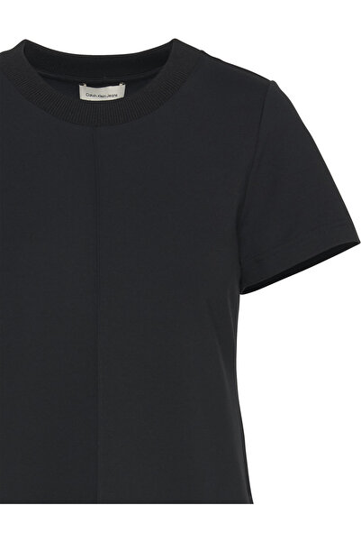 Calvin Klein Kadın Marka Etiketli Bisiklet Yaka Ve Kısa Kollu Şık Görünüşlü Günlük Kullanıma Uygun S