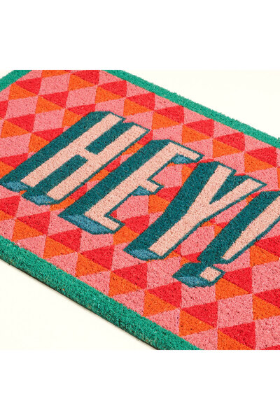 Zsa Zsa Zsu Kerala Coır Kapı Önü Paspası 45x75 Cm Kırmızı - Pembe