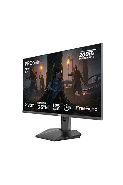 DRAGOS PROSeries P270FHD200 1ms FHD 200Hz 27 İnç FreeSync G-Sync IPS Pivot Oyuncu Monitörü