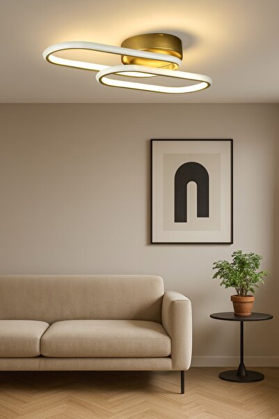 LEGACY Zzez Eskitme Renk Modern Tasarım Beyaz Ledli Cafe - Mutfak - Salon 2 Li Led Avize