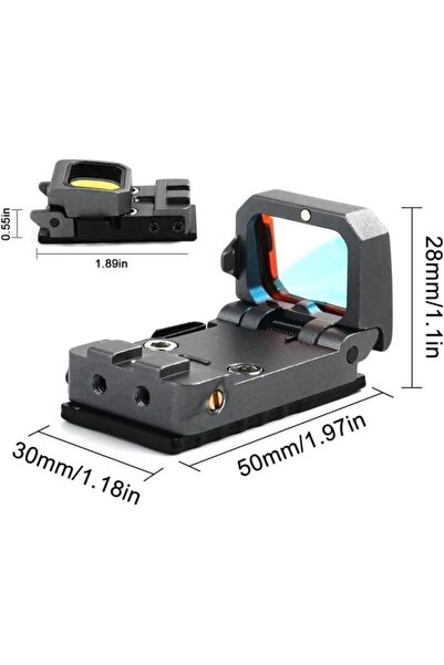 Nikula Vism Flipdot Reflex M2 Red Dot Sight - Katlanabilir Optik, Tabanca için 22mm Reflex Nişangâh
