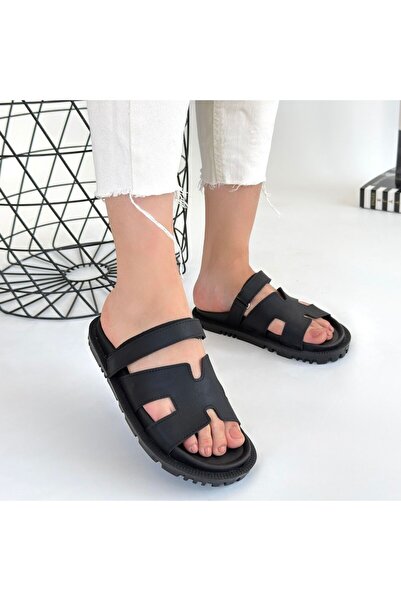 Erbilden Kooni Black Nubuck Slippers