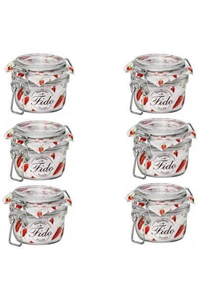 Bormioli Rocco Set 6 borcane sticla cu inchidere ermetica BORMIOLI FIDO, 200ml, D8,3xH8,4cm (1.41360)