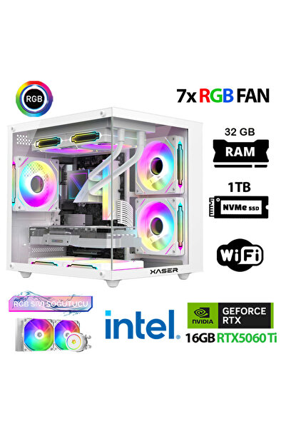 XASER Eco X170 i7 12700KF 32GB DDR5 Ram 1TB M.2 NVMe SSD 16GB RTX5060Ti Sıvı ...