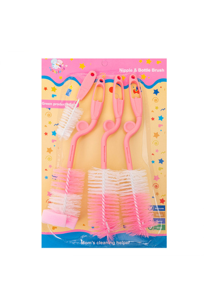 Z-Tools Set 4 brushes for cleaning bottles and nipples, pink / ZTS 9099 ZTS9099