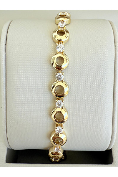 ATLASAKSESUARR Taşlı Model 6 Çelik Gold Bileklik