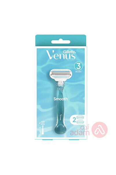 Gillette ماكينة حلاقة فينوس سموث ماكين + 2 شفرة