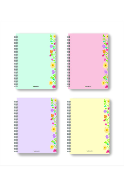 PROPAPER A-4 OKUL DEFTERİ SPİRALLİ 72 YAPRAK 4 ADET 2 ÇİZGİLİ 2 KARELİ