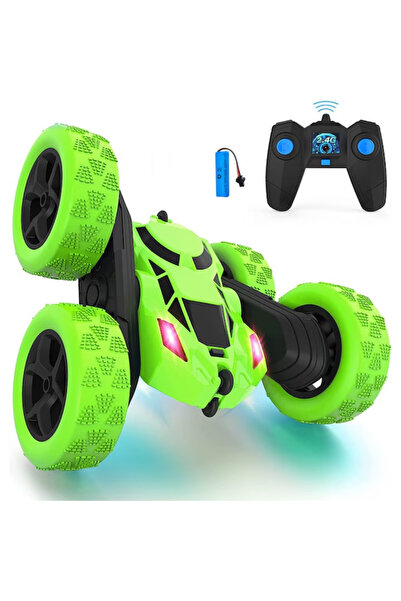 MACVI Acrobatic Car with 2.4GHz Remote Control, LED, 360° Rotation, Rechargeable Battery