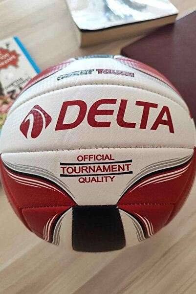 Delta Rivo Size 5 Volleyball - Durable Stitched Ball and Pump Set No:5 Red