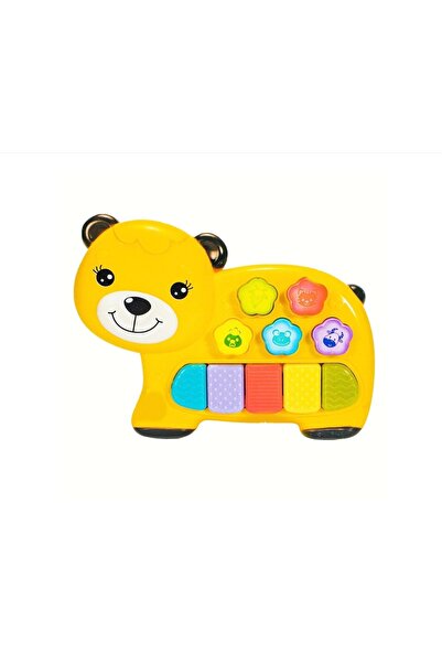 Prlk toys دمية دب تعليمية مع بيانو