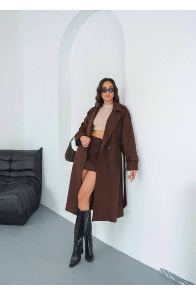Zeynep Öykü Style Premium Women's Stamp Coat