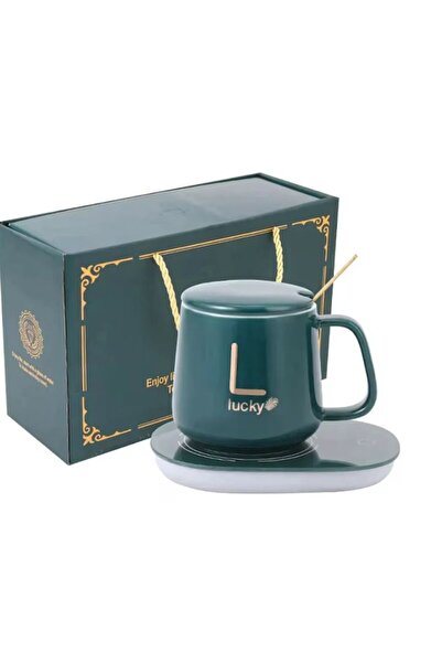 MACVI Macvi® electric heating mug with constant temperature 400ml elegant cer...