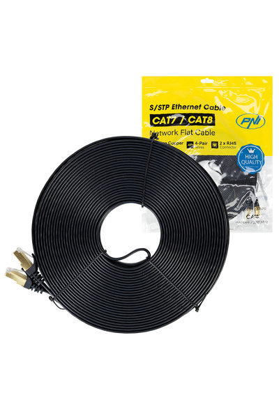 PNI Flat network cable S/STP CAT7 U7200B, 2 x RJ45, 20m