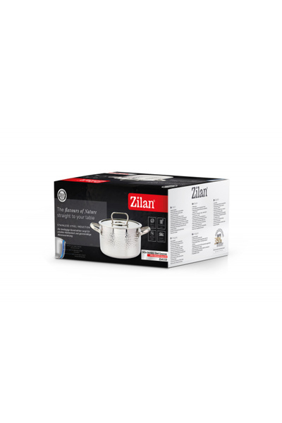 Zilan Stainless Steel Pot with Glass Lid, Capacity 4.5L, Diameter 24cm / ZLN 1320 ZLN1320