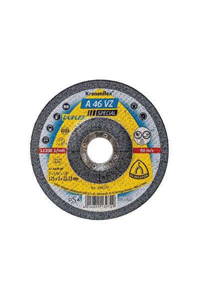 KLİNGSPOR Cutting disc, A 46 VZ Special, steel, 125 x 2 x 22.23 mm EXT298177