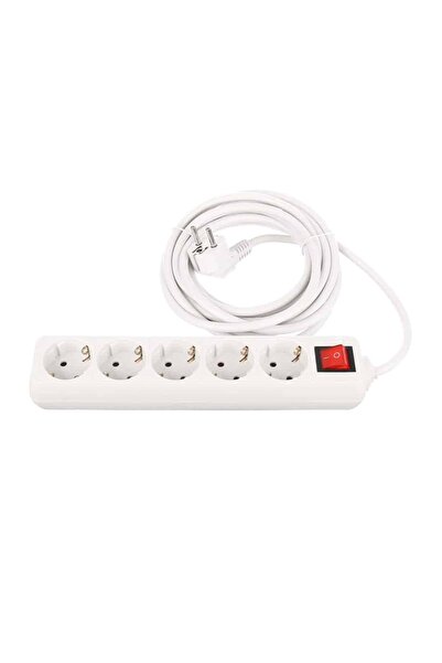 Strohm Power Extension with 5 Sockets, 1.5m Length with Switch SM-5PK-1.5M-WH...