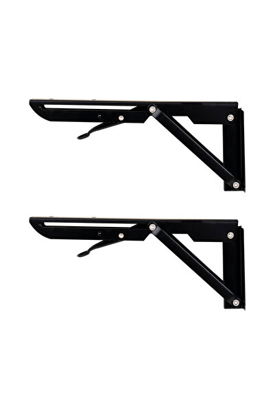 Z-Tools Σετ 2 πτυσσόμενων βραχιόνων ραφιών, μήκος 250 mm, μαύρο, ZTS8132B