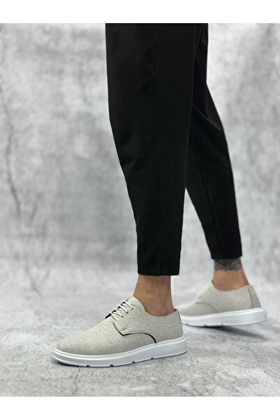 BOA BA0003 Ανδρικά παπούτσια με κορδόνια Classic Sports Len Λευκή σόλα Casual