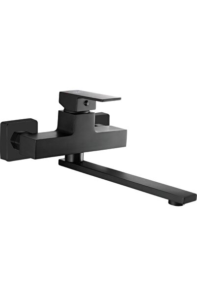 Laveo BLQ 780D Wall-Mounted Kitchen Faucet, Long Spout, Matte Black